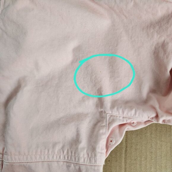 AEO American Eagle Cotton Hoodie Windbreaker Pale Pink Top Pullover Jacket Sz S - Picture 6 of 16